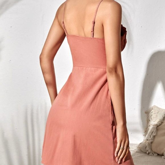 Coral pink seashell dress - Medium - Picture 2 of 4